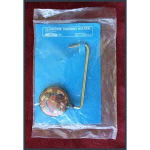 vintage House of Lloyd Cloisonne metal handbag holder w/rare butterfly design